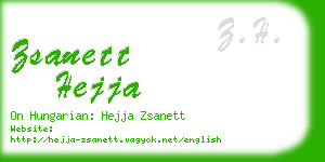 zsanett hejja business card